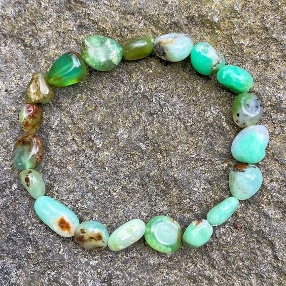 Artisan Jewelry - Chrysoprase Gemstone Bracelet Handmade